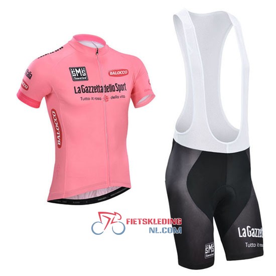 Giro d'Italia Fietsshirt Met Korte Mouwen 2014 en Korte Koersbroek Roze