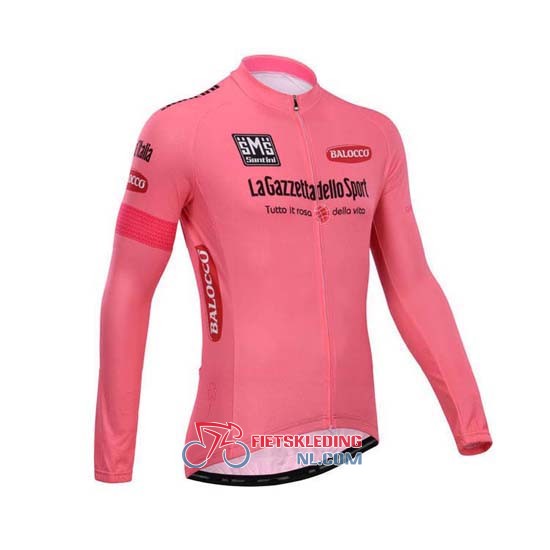 Giro d'Italia Fietsshirt Met Lange Mouwen 2014 en Lange Koersbroek Roze