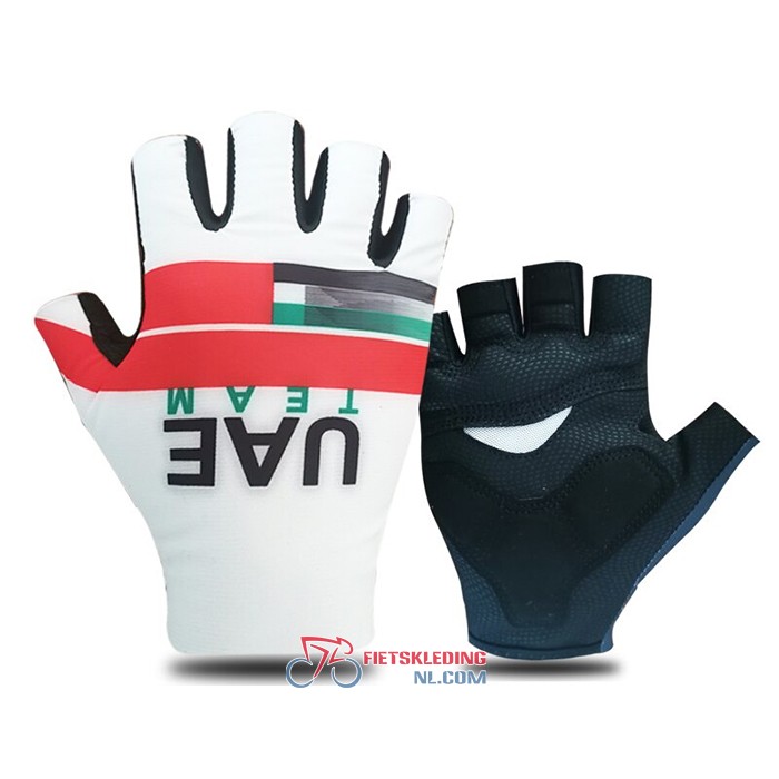 2021 UAE Korte Handschoenen Wit Rood