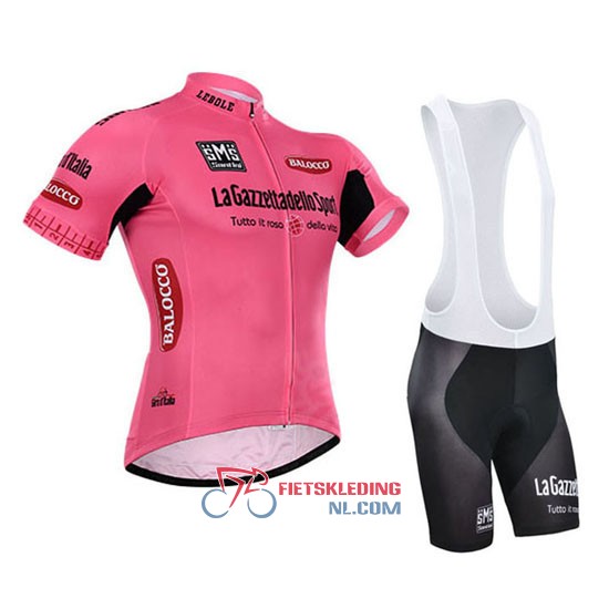 Giro d'Italia Fietsshirt Met Korte Mouwen 2015 en Korte Koersbroek Rood