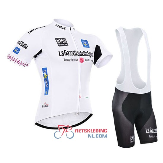 Giro d'Italia Fietsshirt Met Korte Mouwen 2015 en Korte Koersbroek Wit