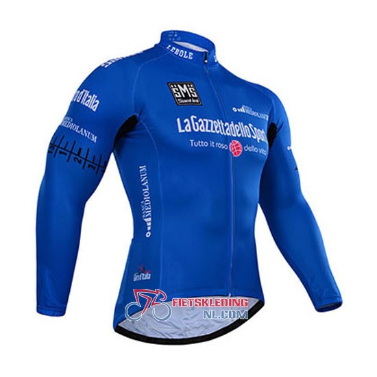 Giro d'Italia Fietsshirt Met Lange Mouwen 2015 en Lange Koersbroek Blauw