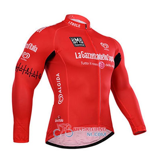 Giro d'Italia Fietsshirt Met Lange Mouwen 2015 en Lange Koersbroek Rood