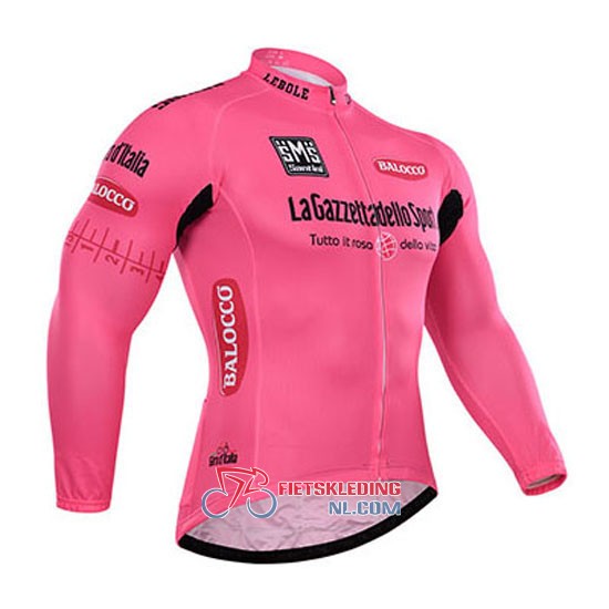 Giro d'Italia Fietsshirt Met Lange Mouwen 2015 en Lange Koersbroek Roze