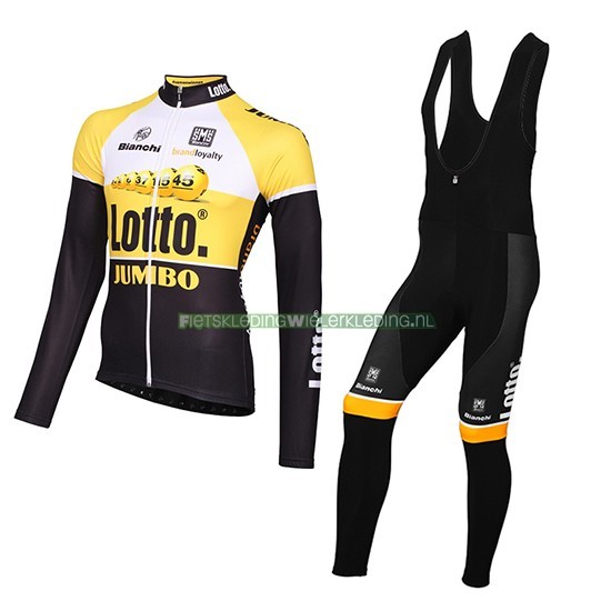 Lotto NL Jumbo Fiensshirt Met Lange Mouwen 2015 geel en zwart