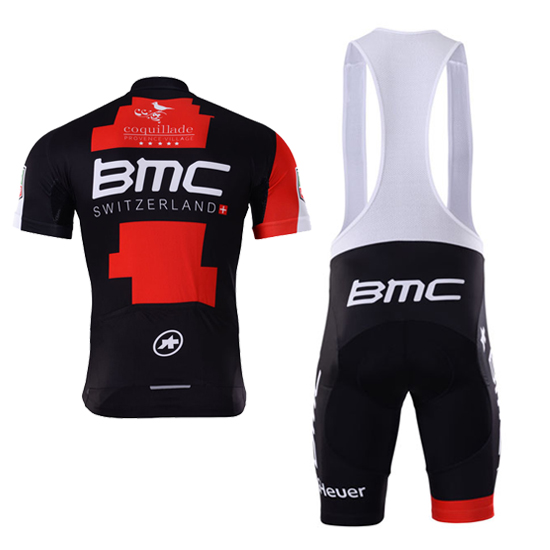 BMC Fietsshirt Met Korte Mouwen 2017 en Korte Koersbroek rood en zwart