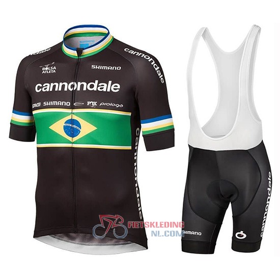 Cannondale Shimano Campione Brazil Fietsshirt Met Korte Mouwen 2019 en Korte Koersbroek Cyc001